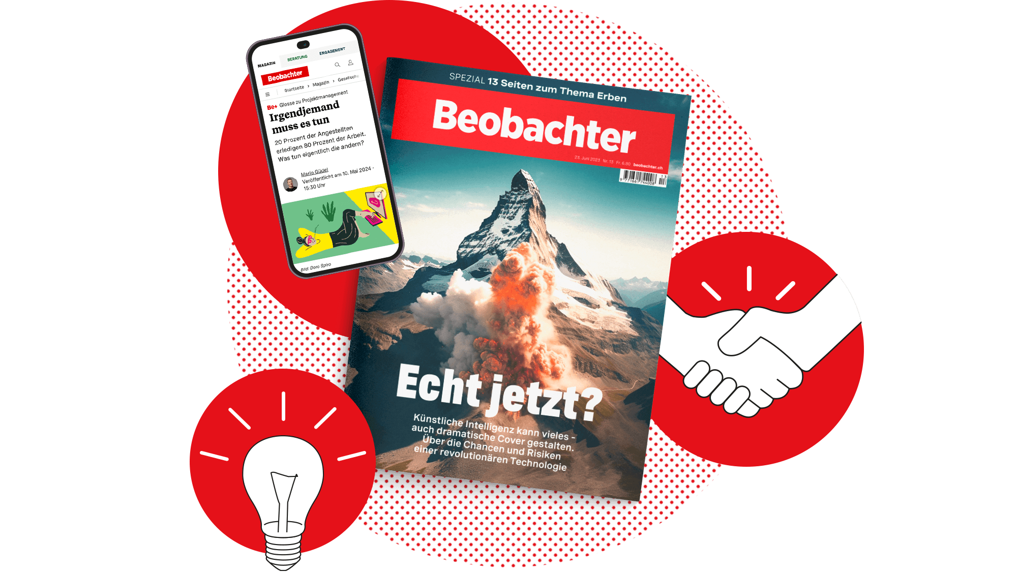 BEO Spannende Geschichten <h2>Spannende Geschichten, hilfreiches Wissen und Rat zu jeder Lebenslage</h2>
<p>Der Beobachter ist eine Schweizer Institution mit einer einzigartigen Kombination an inhaltlicher Breite und rechtlicher Kompetenz. Seit fast 100 Jahren setzt sich der Beobachter engagiert und hartnäckig für eine funktionierende Schweiz ein. </p>