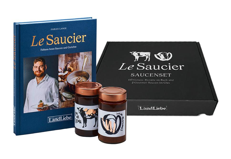 Buch / Geschenk-Set: «Le Saucier» und zwei Gourmet-Saucen Geschenk-Set: «Le Saucier» und 2 Gourmet-Saucen